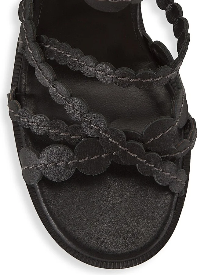 Women's Kaddy 80MM Leather Block-Heel Sandals - Black - Size 9.5 - Image 4