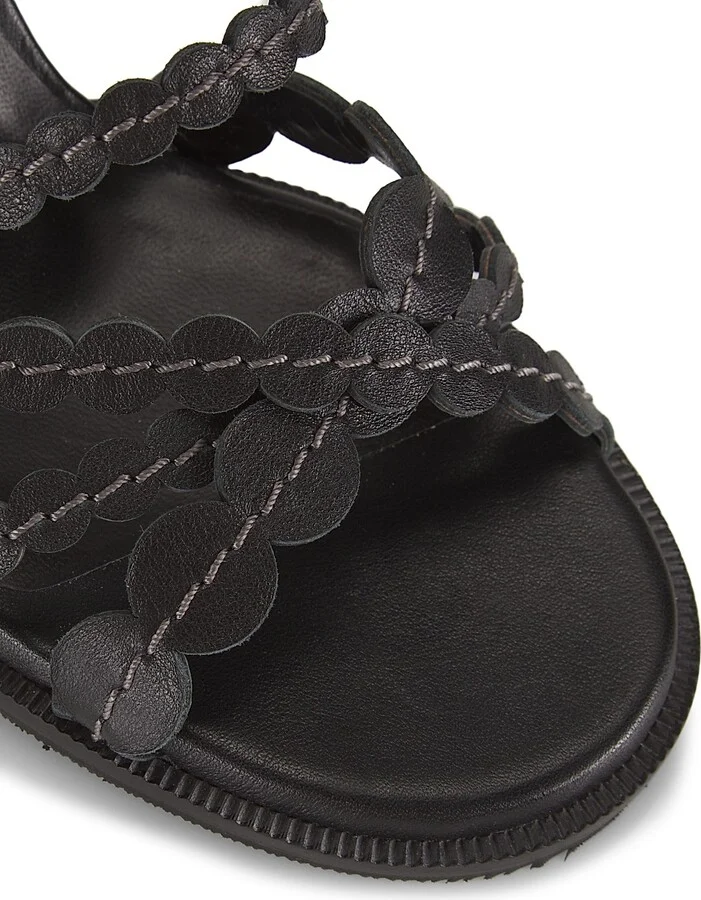Women's Kaddy 80MM Leather Block-Heel Sandals - Black - Size 9.5 - Image 6