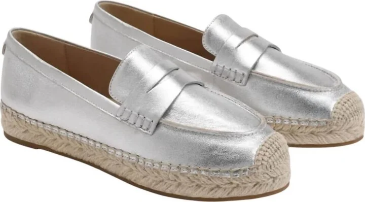 Women's Kai Espadrille Flat Loafer In Soft Silver