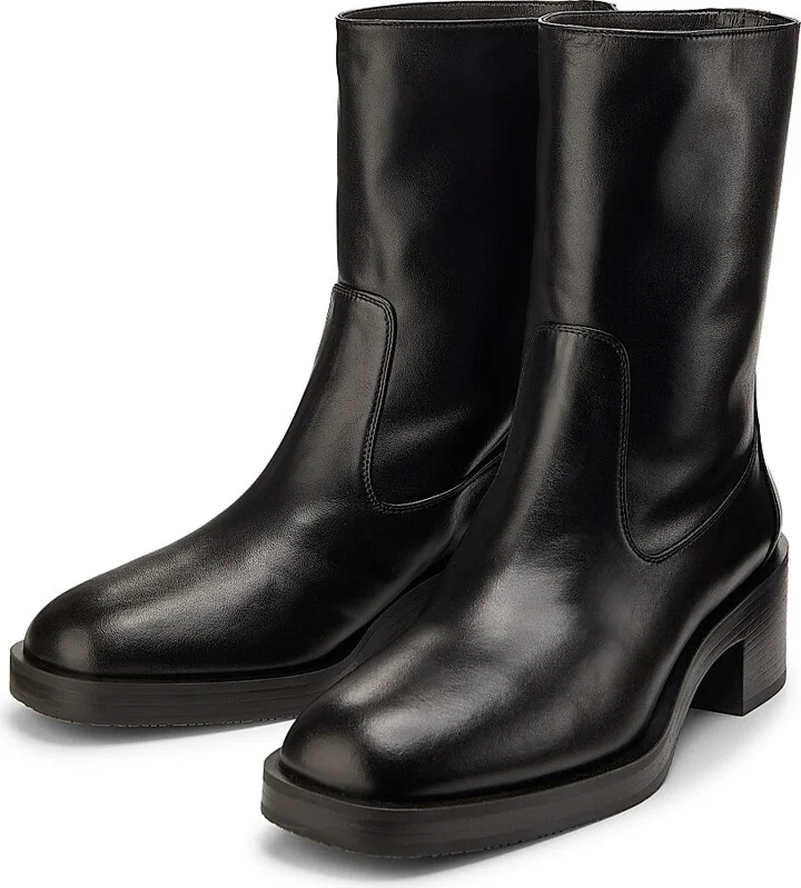 Women's Kaia 40MM Leather Booties - Black - Size 6 - Image 2