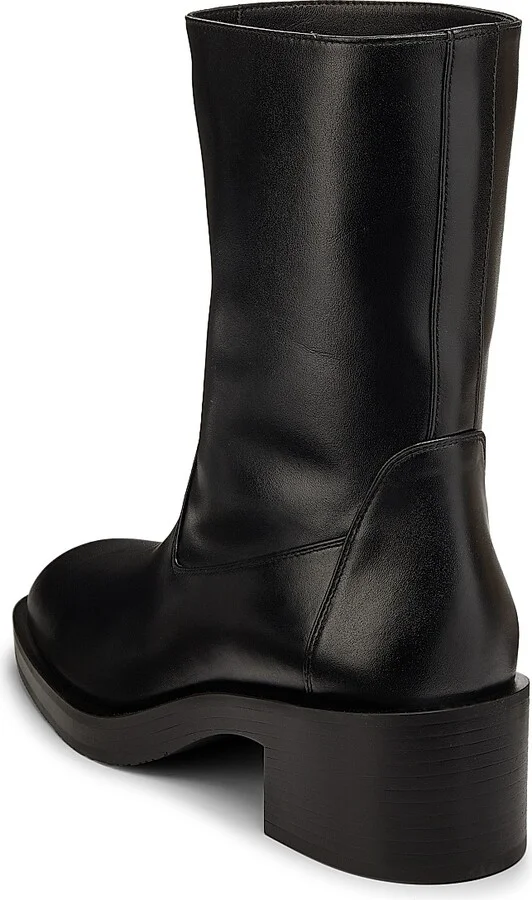 Women's Kaia 40MM Leather Booties - Black - Size 6 - Image 3