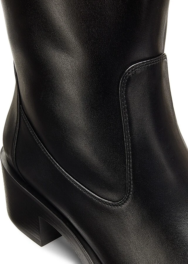 Women's Kaia 40MM Leather Booties - Black - Size 6 - Image 5