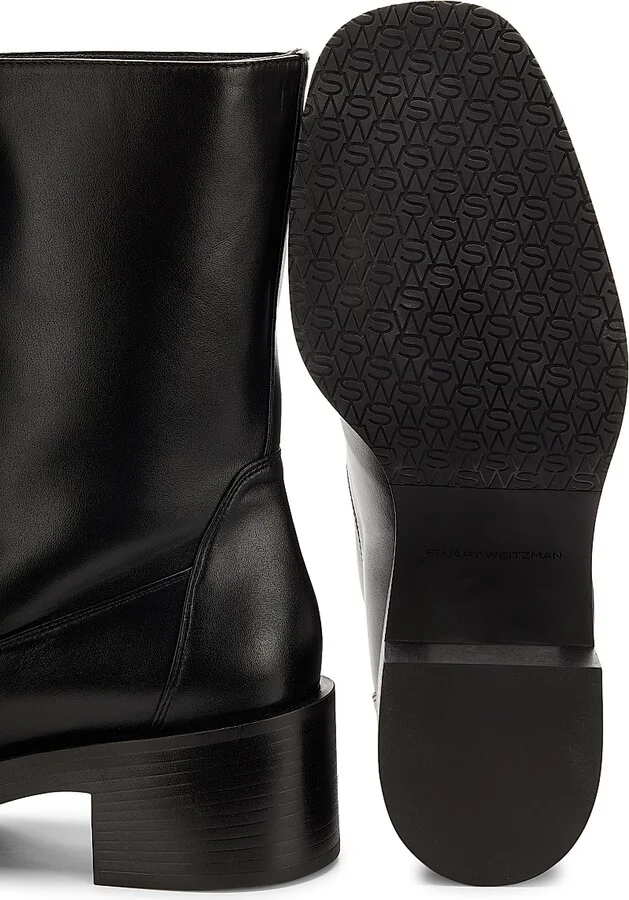 Women's Kaia 40MM Leather Booties - Black - Size 6 - Image 6