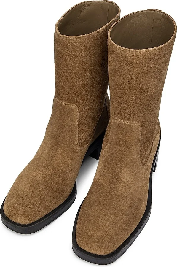Women's Kaia 40MM Sport Suede Booties - Khaki - Size 10 - Image 4
