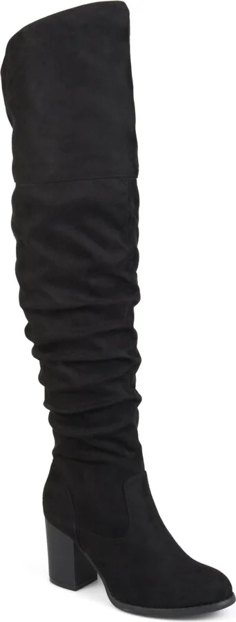 Womens Kaison Stacked Heel Over The Knee Boots