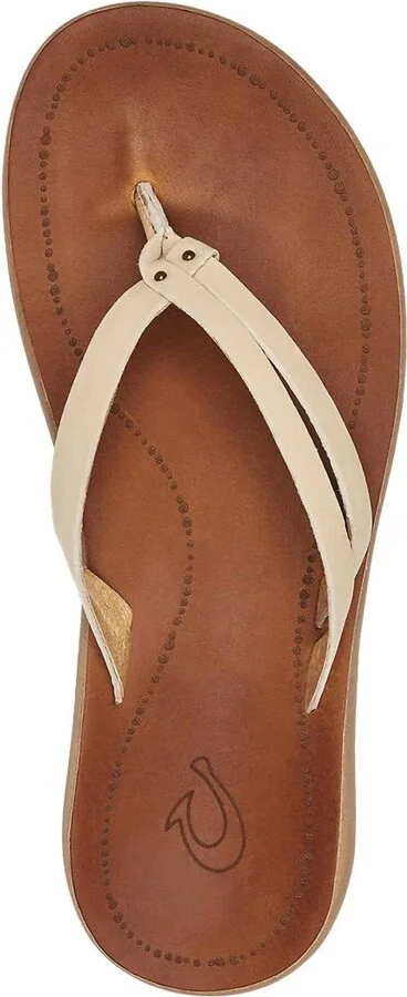 Women's Kāpehe Luana Leather Beach Sandals In Tapa/sahara