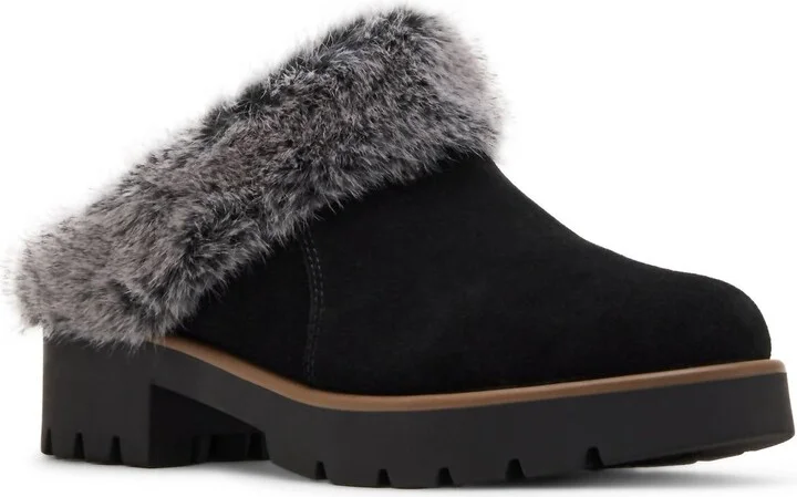 Women's Karoline Water Resistant Mule In Black Suede