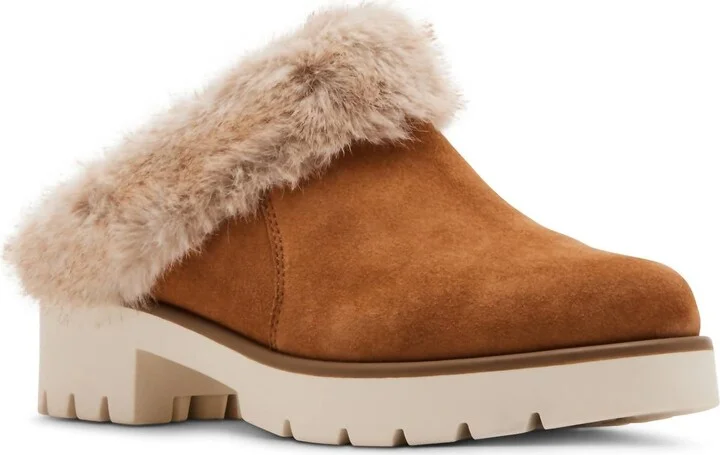 Women's Karoline Water Resistant Mule In Tan Suede