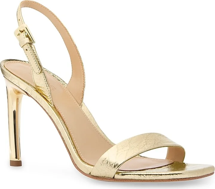 Women's Kasia 90MM Metallic Leather Slingback Sandals - Gold - Size 6 - Image 2