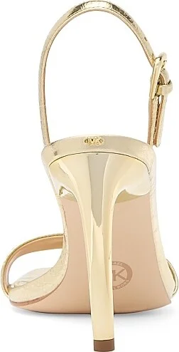 Women's Kasia 90MM Metallic Leather Slingback Sandals - Gold - Size 6 - Image 3