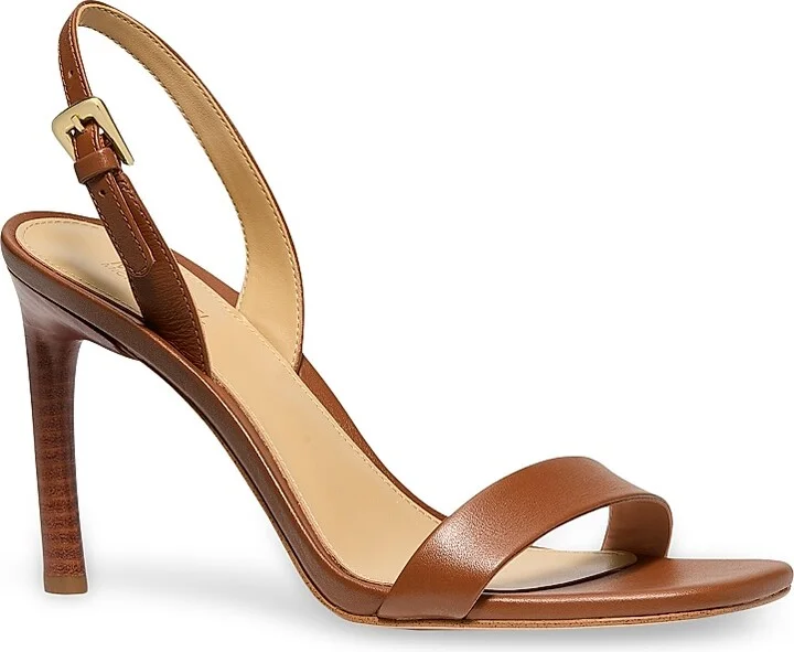 Women's Kasia 90MM Stacked-Heel Sandals - Luggage - Size 6 - Image 2