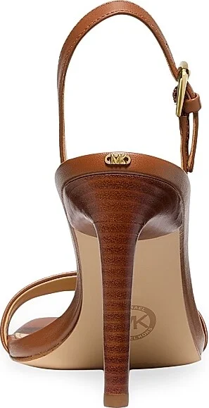 Women's Kasia 90MM Stacked-Heel Sandals - Luggage - Size 6 - Image 3