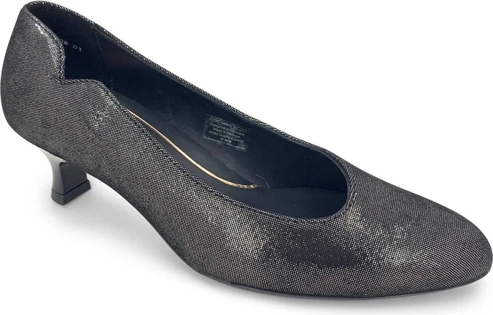 Women's Kat Heels In Black Metallic Print