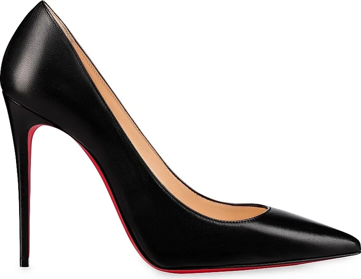 Women's Kate 100MM Leather Pumps - Black - Size 5.5