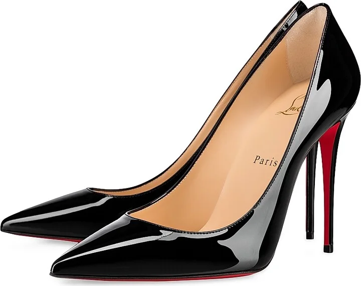 Women's Kate 100MM Patent Leather Pumps - Black - Size 4 - Image 2