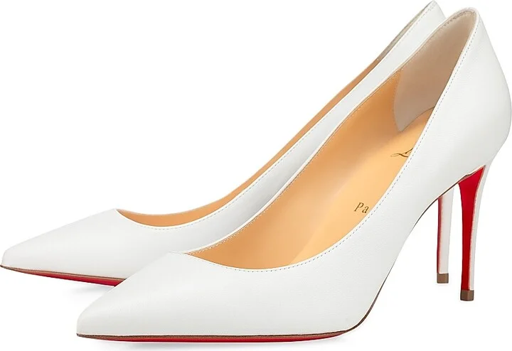 Women's Kate 85MM Leather Pumps - White - Size 5 - Image 2
