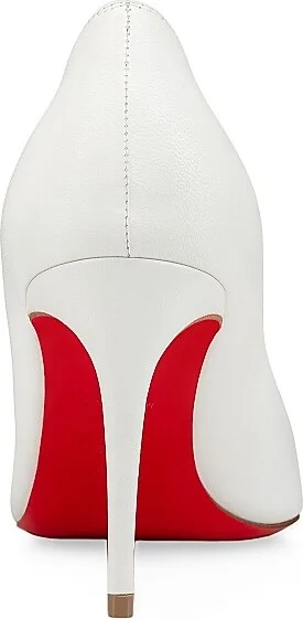 Women's Kate 85MM Leather Pumps - White - Size 5 - Image 3