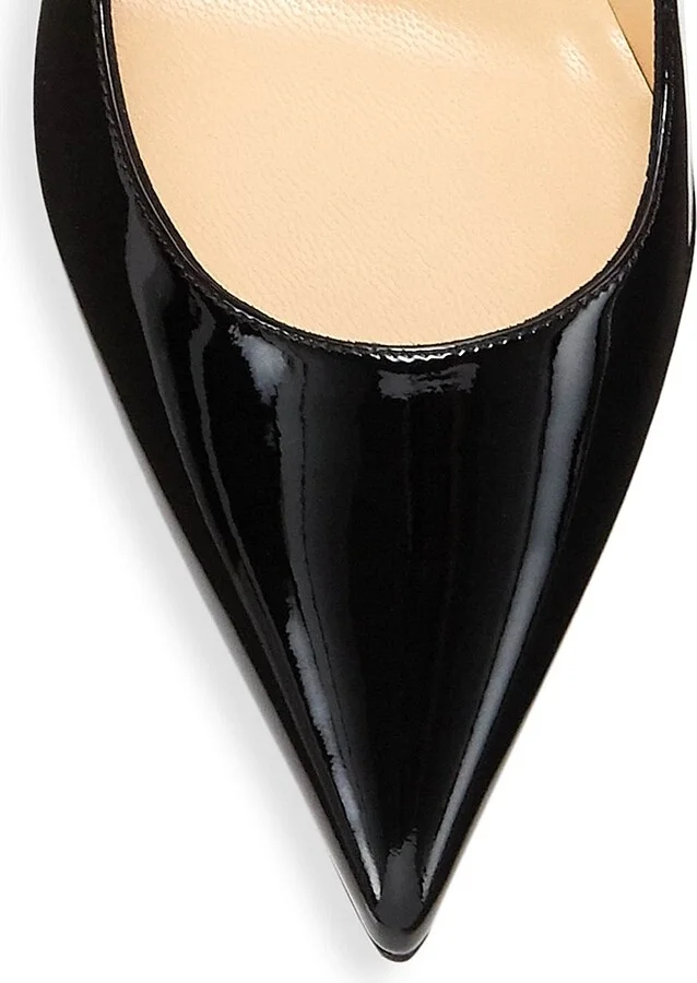 Women's Kate 85MM Patent Leather Pumps - Black - Size 4 - Image 3