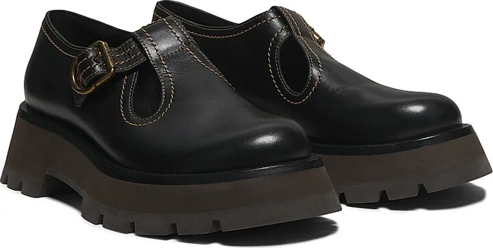 Women's Kate Leather Mary Jane Loafers - Black - Size 7 - Image 2