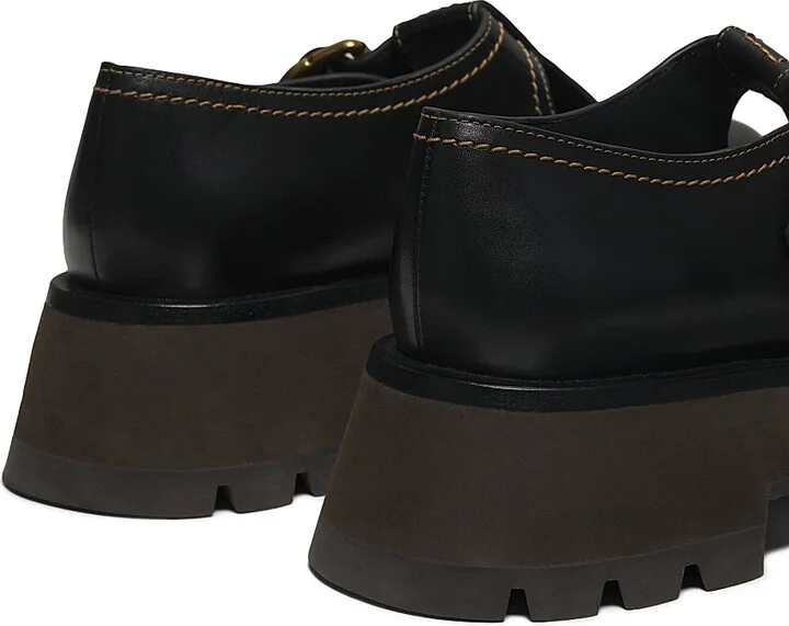 Women's Kate Leather Mary Jane Loafers - Black - Size 7 - Image 3