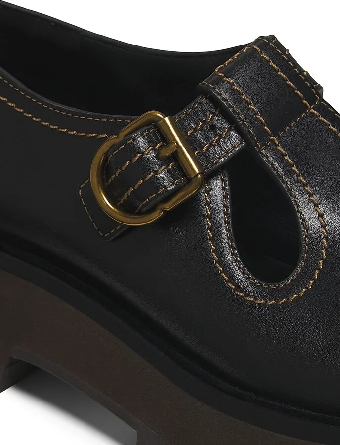 Women's Kate Leather Mary Jane Loafers - Black - Size 7 - Image 5