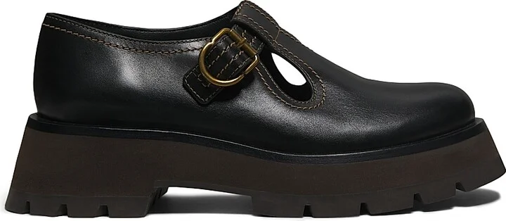 Women's Kate Leather Mary Jane Loafers - Black - Size 7