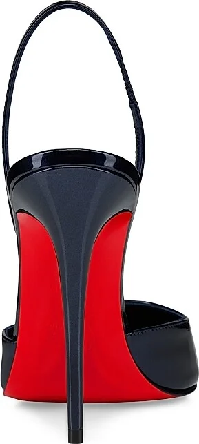 Women's Kate Max O Sling 100MM Patent Leather Pumps - Zaffiro - Size 6 - Image 3