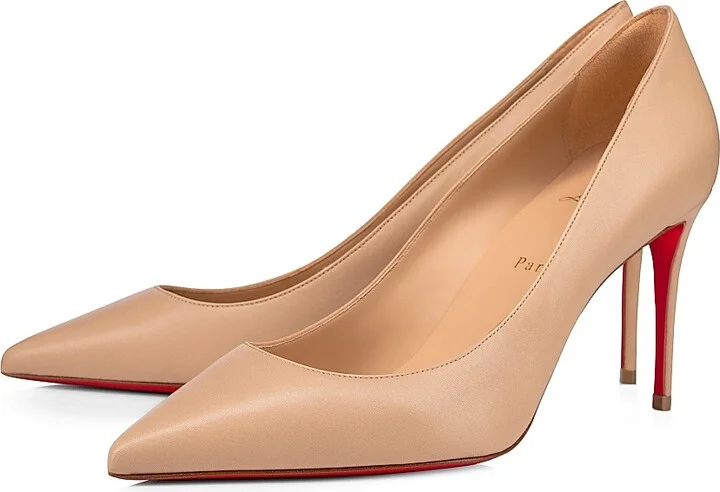 Women's Kate Nappa Leather 85MM Pumps - Nude 1 - Size 11 - Image 2
