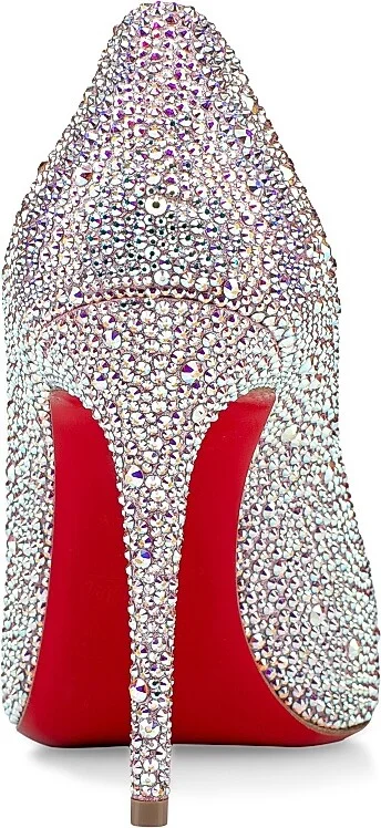 Women's Kate Strass Metallic Suede 100MM Pumps - Version Ab - Size 4 - Image 3