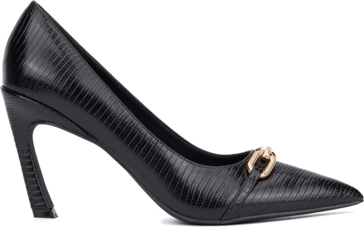 Women's Katerina- Lizard Embossed Pump Heels - Image 4