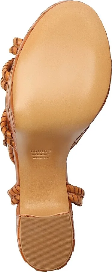 Women's Kathleen 101MM Leather Platform Sandals - Miele - Size 5.5 - Image 8