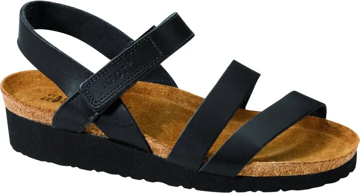 Women's Kayla Sandals In Black Matte Leather
