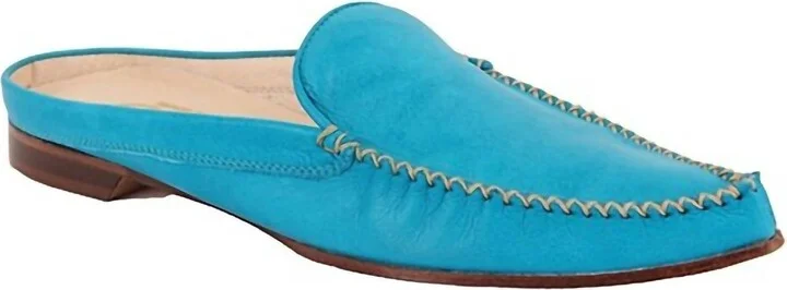 Women's Keaton Leather Sandal In Teal Leather