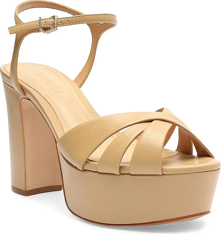 Women's Keefa 100MM Leather Platform Sandals - Size 6 - Image 2