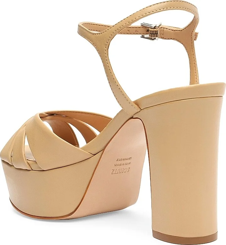 Women's Keefa 100MM Leather Platform Sandals - Size 6 - Image 3