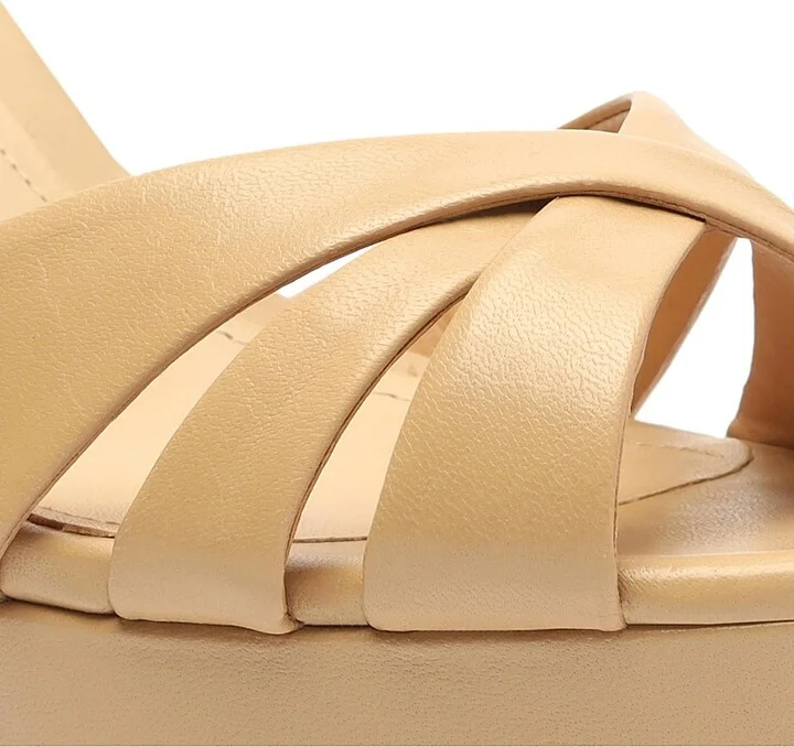 Women's Keefa 100MM Leather Platform Sandals - Size 6 - Image 7
