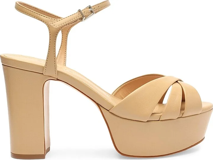 Women's Keefa 100MM Leather Platform Sandals - Size 6
