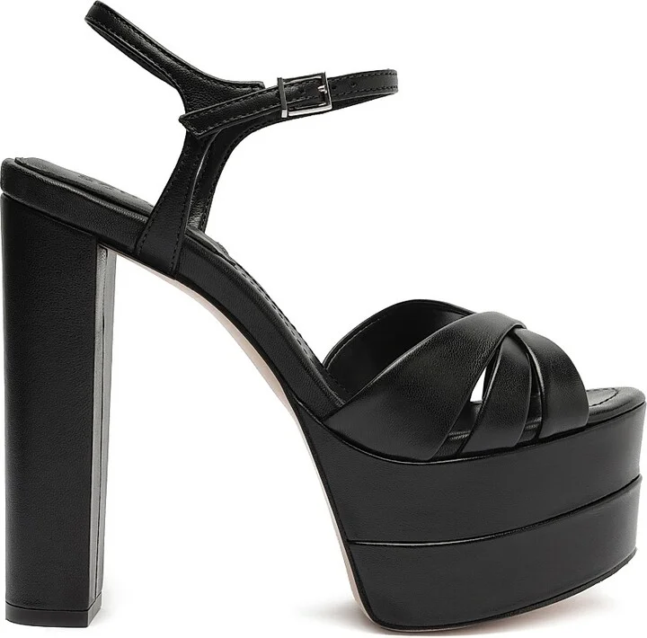 Women's Keefa High Leather Pumps - Black - Size 6.5