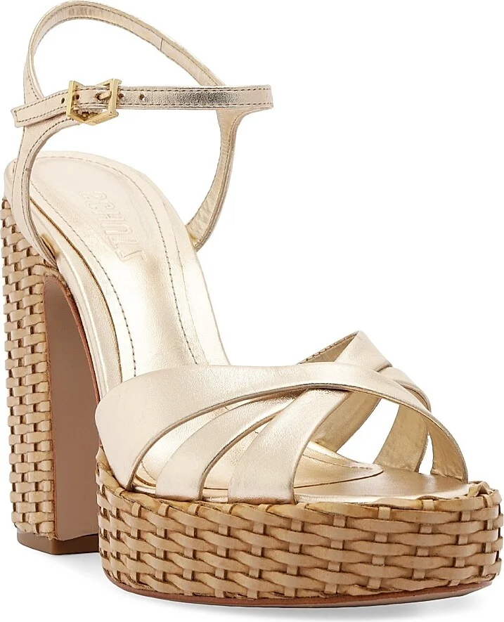 Women's Keefa Straw 133MM Platform Sandal - Platina - Size 6.5 - Image 2