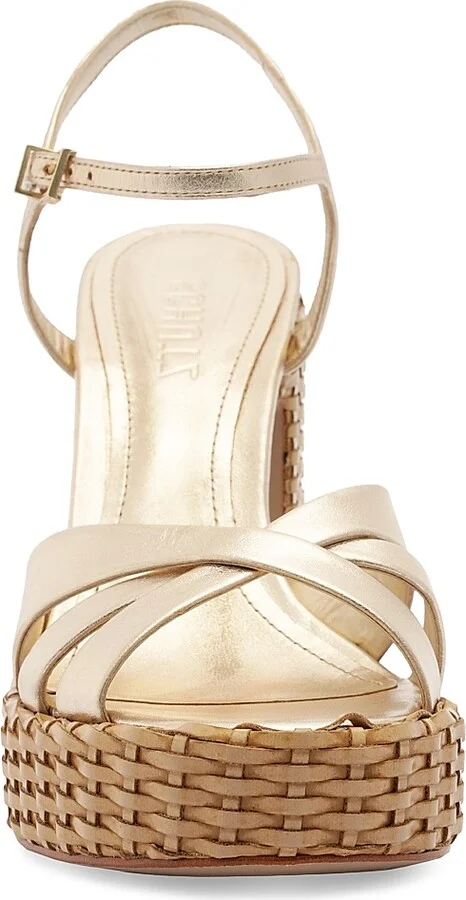 Women's Keefa Straw 133MM Platform Sandal - Platina - Size 6.5 - Image 6