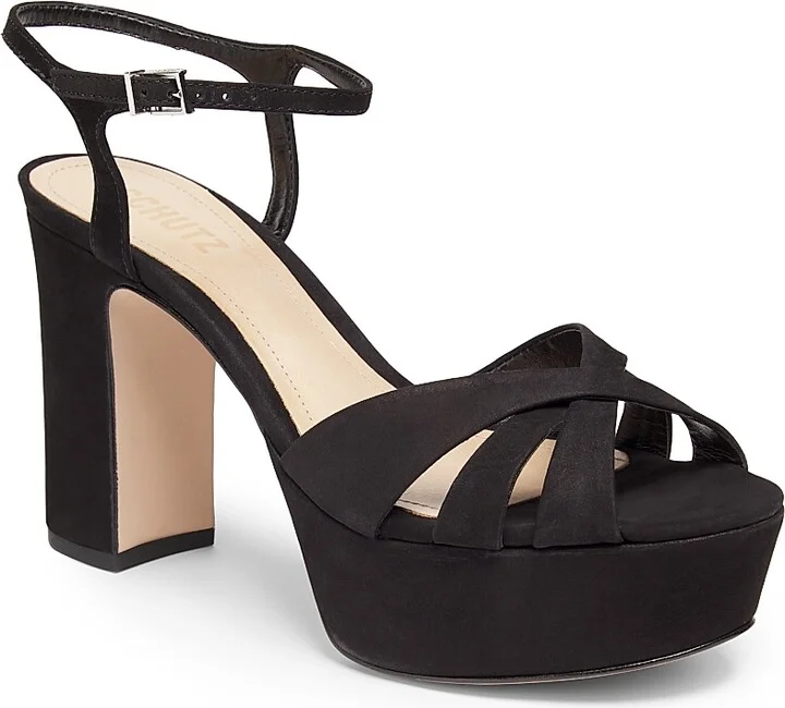 Women's Keefa Suede Platform Sandals - Black - Size 5 - Image 2