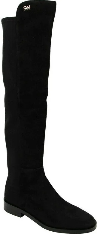 Women's Keelan Black Suede With Logo Over The Knee Boots (38 EU / 7.5 B US) - Image 2