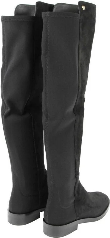 Women's Keelan Black Suede With Logo Over The Knee Boots (38 EU / 7.5 B US) - Image 7