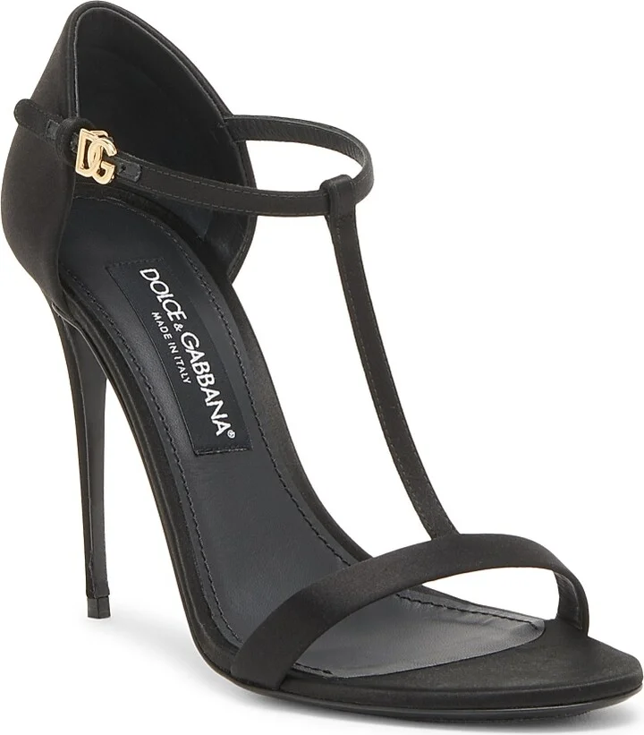 Women's Keira 100MM T-Strap Sandals - Nero - Size 6.5 - Image 2