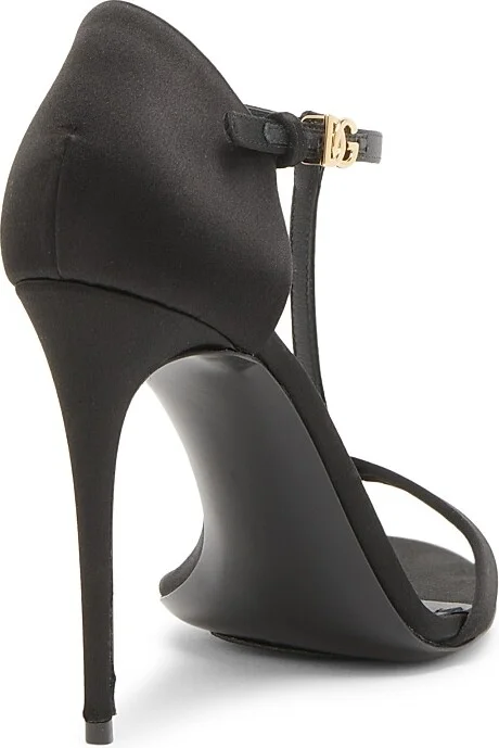 Women's Keira 100MM T-Strap Sandals - Nero - Size 6.5 - Image 3