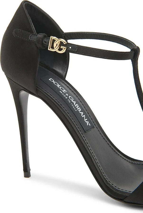 Women's Keira 100MM T-Strap Sandals - Nero - Size 6.5 - Image 6