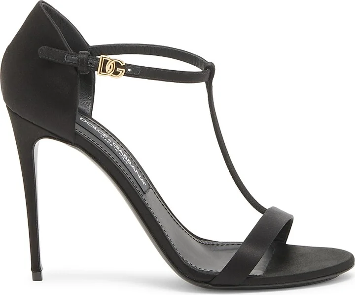 Women's Keira 100MM T-Strap Sandals - Nero - Size 6.5