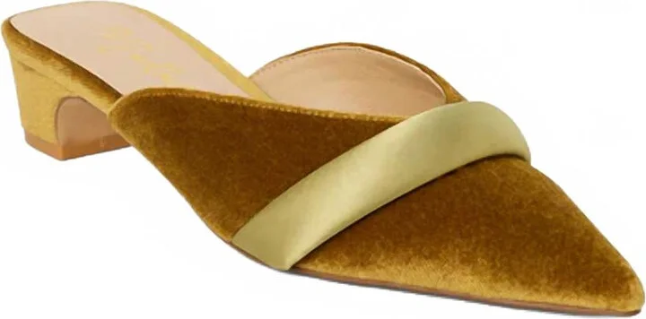 Women's Kellan Heeled Mule In Chartreuse