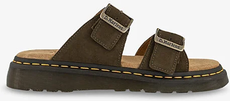 Womens Khaki Josef Suede Slide Sandals Eur 40 / 7 Uk Women