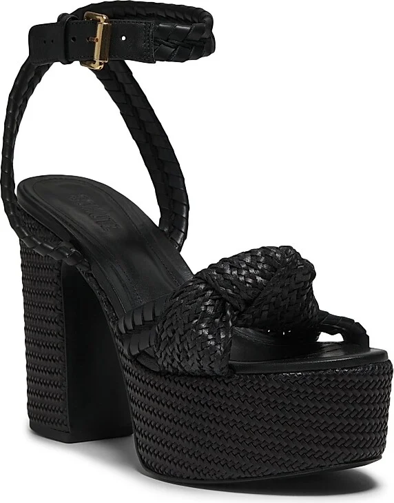 Women's Khari 100MM Knotted Leather Platform Sandals - Natural - Size 6.5 - Image 9